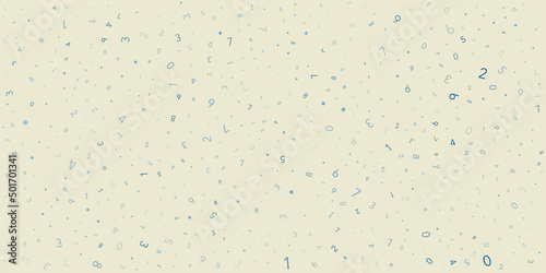 Various Colorful Randomly Placed, Sized and Oriented Numbers Pattern - Texture, Background, Design Element in Editable Vector Format