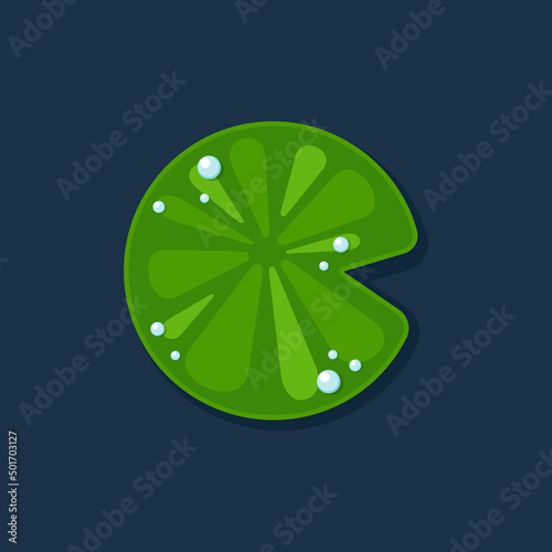 Lily pad vector. Lily pad logo design.