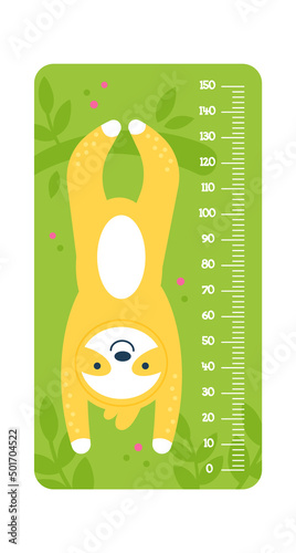 Childish Meter with koala Cartoon Animal. Vector illustration