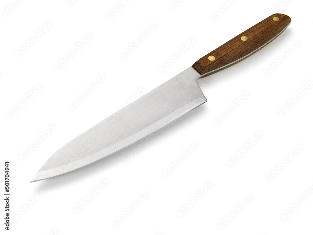 Cuchillo de cocina profesional sobre fondo blanco Cuchillo de cocina profesional sobre fondo blanco