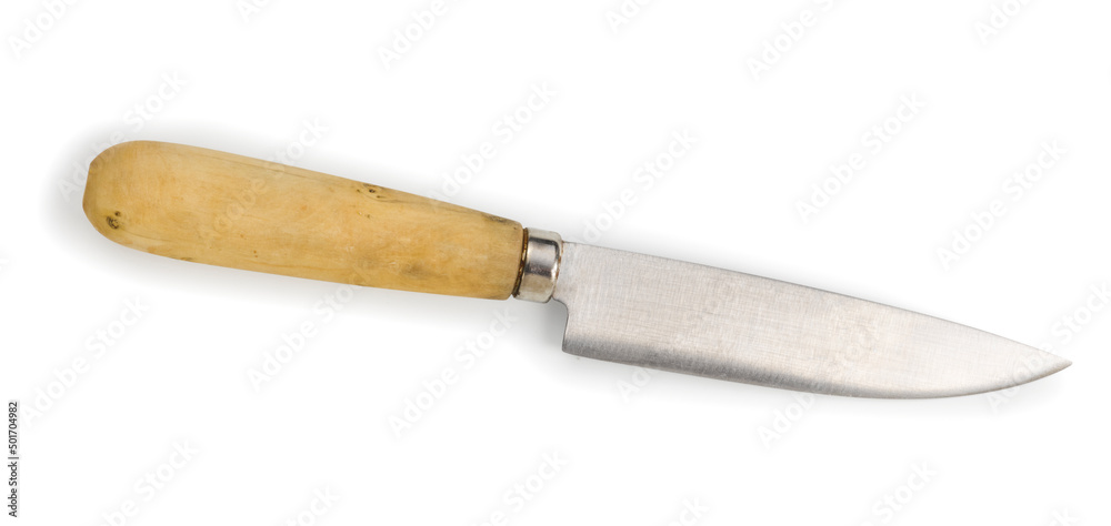 Cuchillo de cocina profesional sobre fondo blando Cuchillo de cocina profesional sobre fondo blando