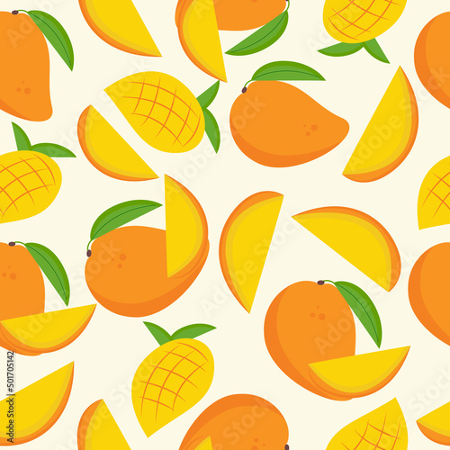 seamless mango patterns. Fruit