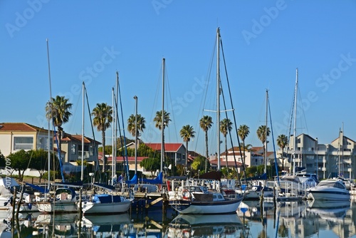 Landscape with sail boats in the Port Owen marina