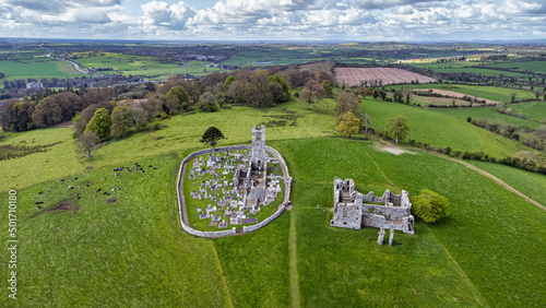 Aerail of Slane Abbey ruins 1