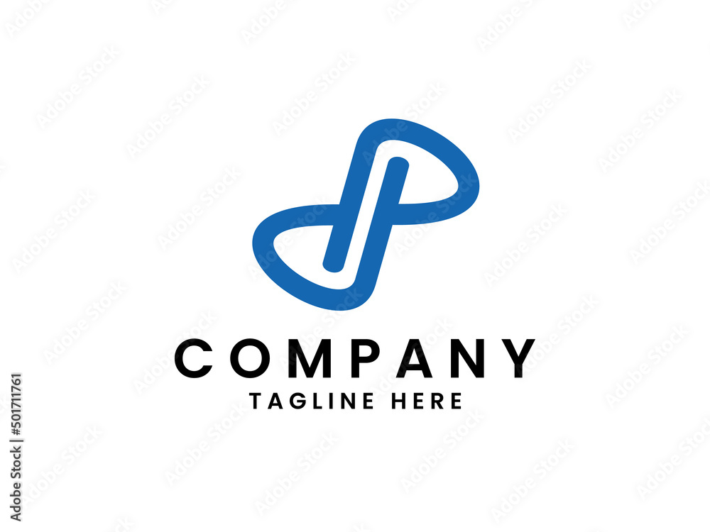 letter D P simple clean logo design letter D P simple clean logo design
