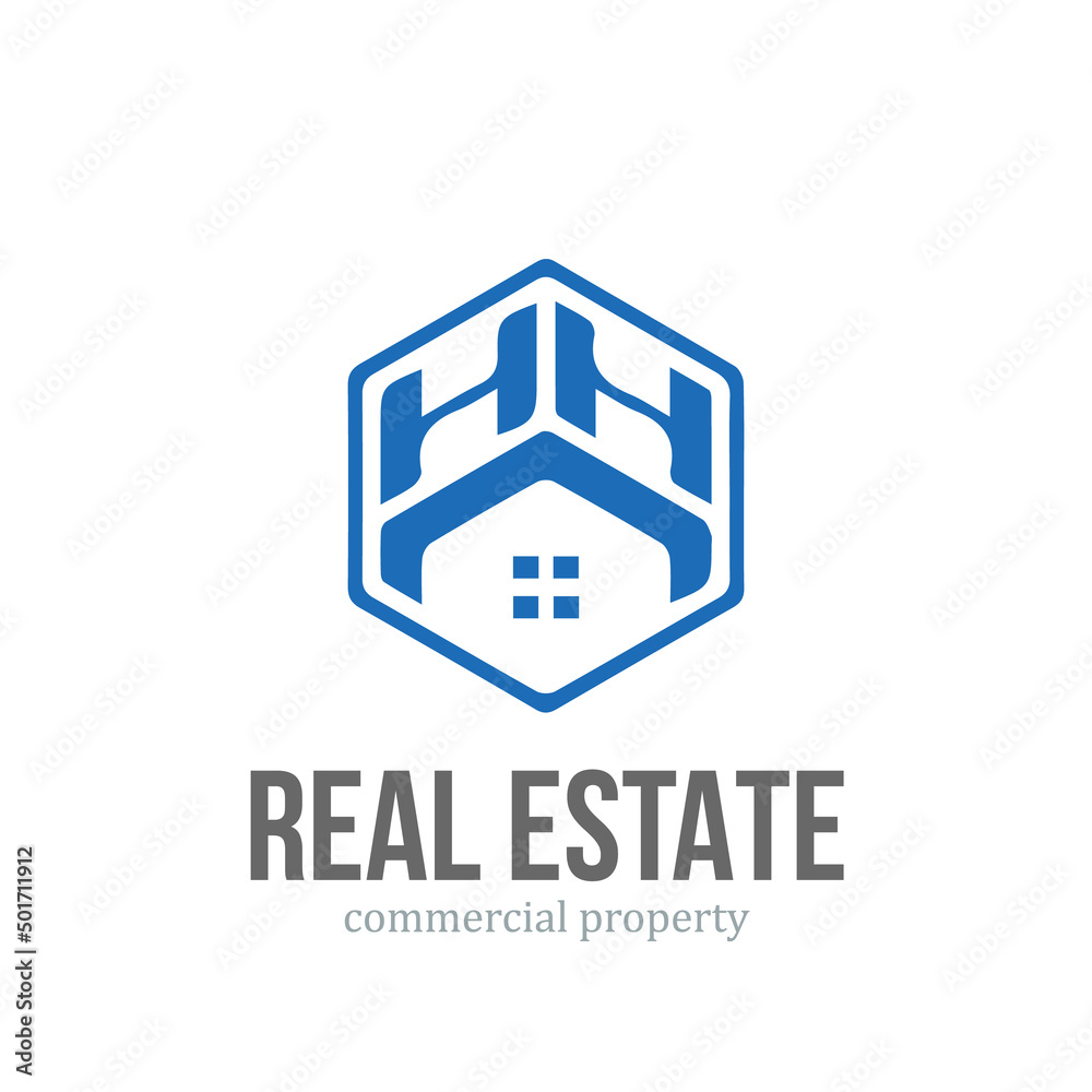 Apartment building letter HH vector logo design Apartment building letter HH vector logo design
