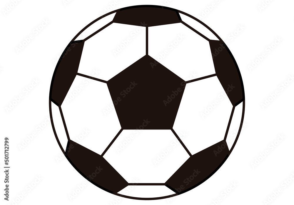 Balón de fútbol en fondo blanco. 