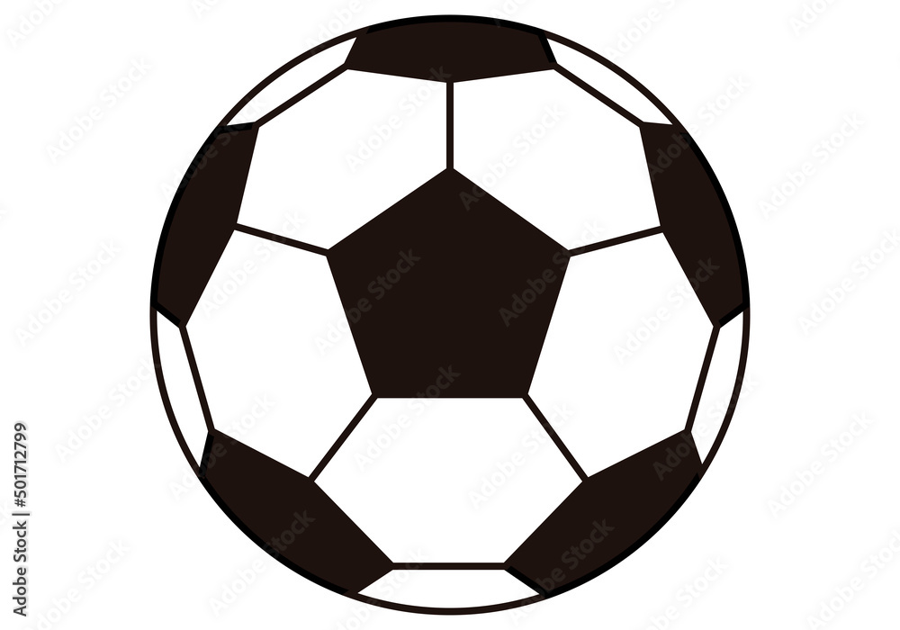 Balón de fútbol en fondo blanco. 