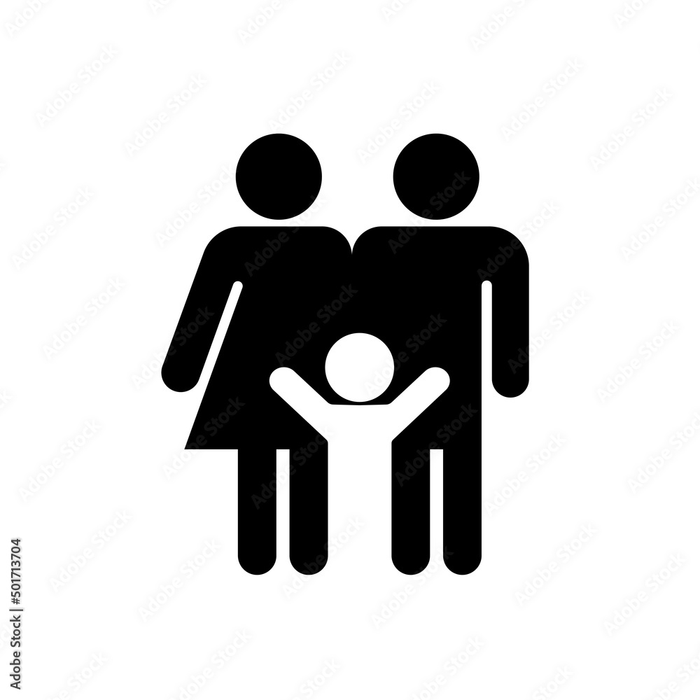 Family Icon in trendy flat style isolated on white background. Mother Father and child symbol. Vector EPS 10 Family Icon in trendy flat style isolated on white background. Mother Father and child symbol. Vector EPS 10