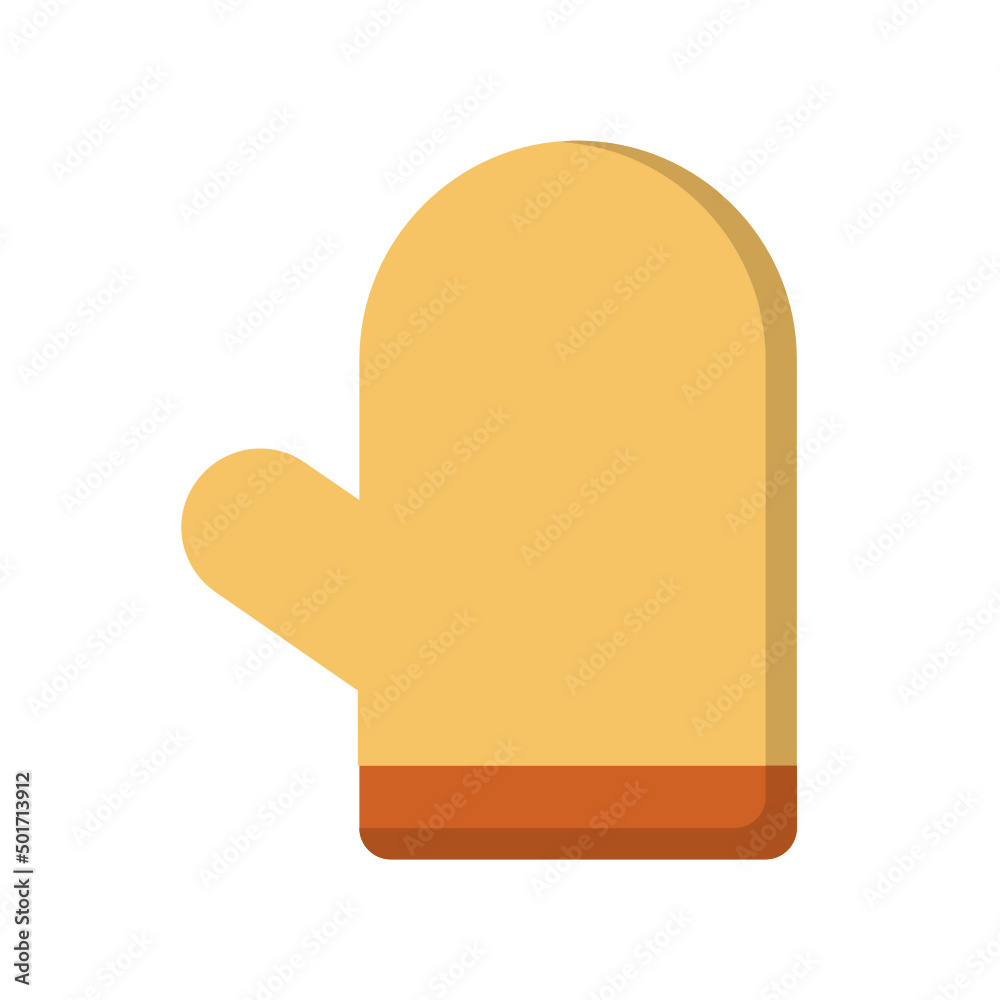 Oven Mitts , Bakery flat icon. Oven Mitts , Bakery flat icon.