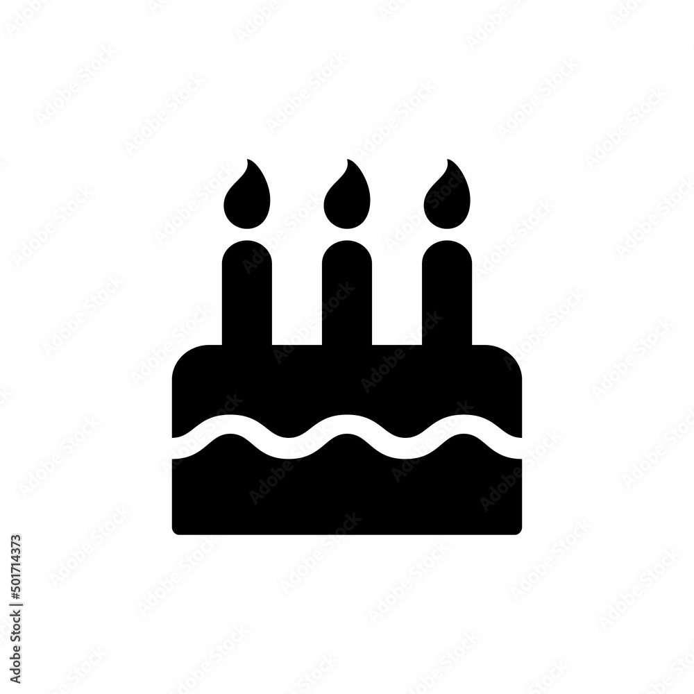 Birthday cake vector icon. Birthday cake with candles isolated. Vector illustration EPS 10 Birthday cake vector icon. Birthday cake with candles isolated. Vector illustration EPS 10
