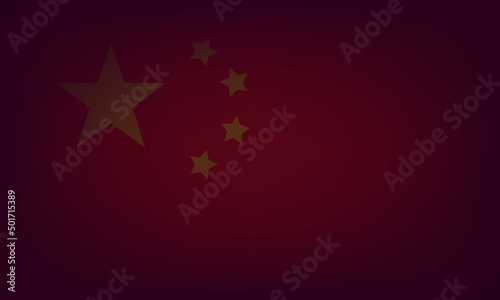 China flag dark background. China national flag Vector illustration EPS 10