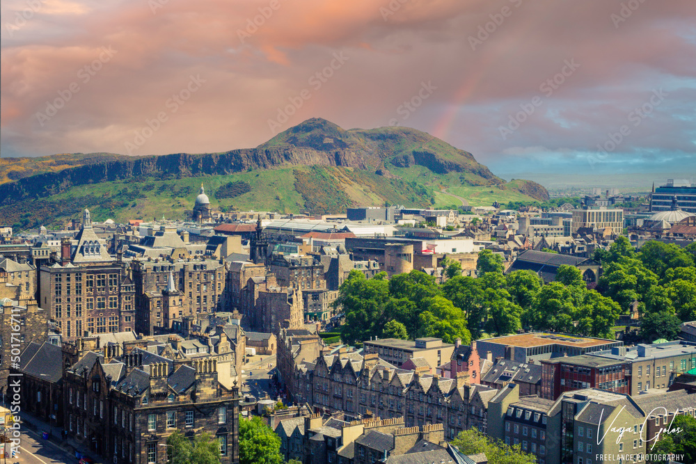 Landscape view of Edinburgh from Edinburgh castle