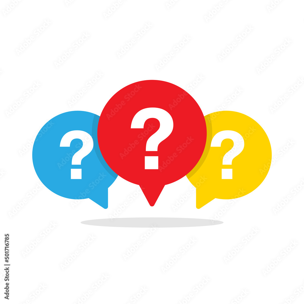 Message bubble with question mark vector icon. Vector illustration EPS 10 Message bubble with question mark vector icon. Vector illustration EPS 10