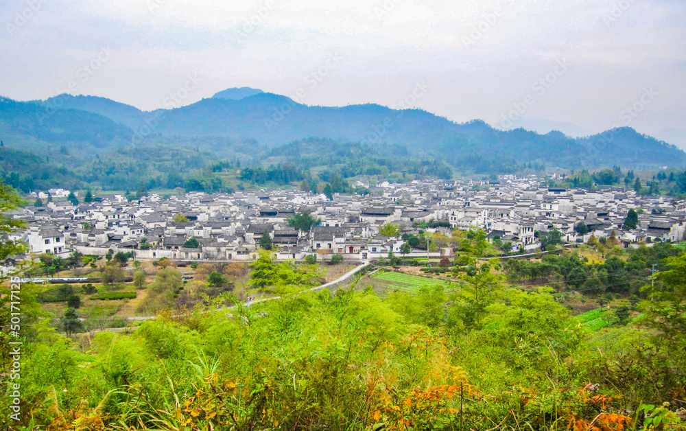 Naklejka premium Scenery of Hongcun, Huangshan City, Anhui Province, China 