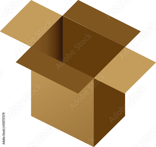 Cardboard box vector illustration. Cardboard box clip art or image