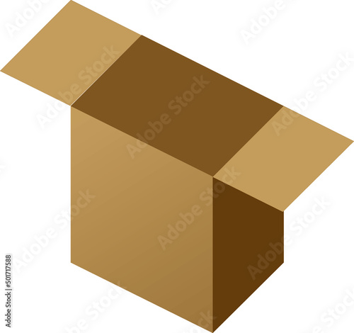Cardboard box vector illustration. Cardboard box clip art or image