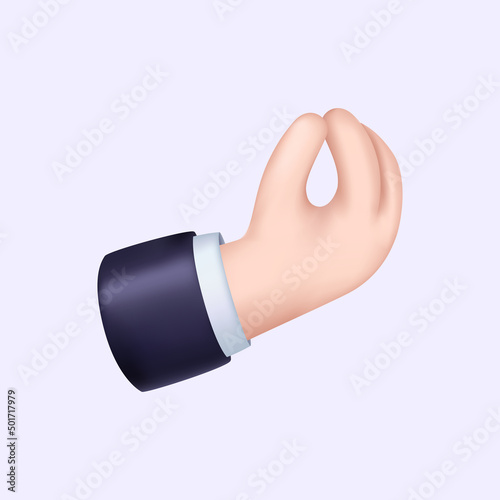 Italian Hand Gesture. Famous Emoticon, 3D Design. Vector illustration
