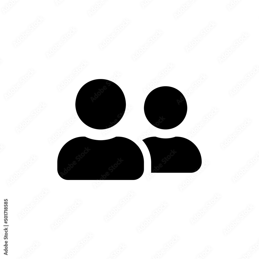 Users vector icons. Friends or team black symbol isolated. Vector EPS 10 Users vector icons. Friends or team black symbol isolated. Vector EPS 10