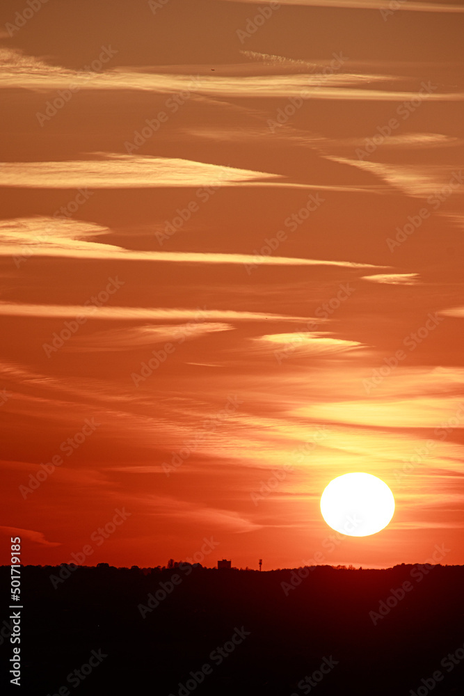 sunset in the mountains