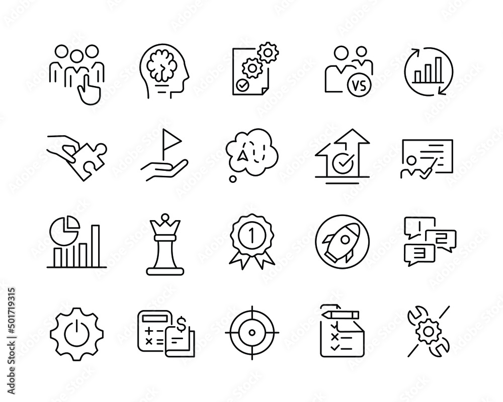 Business Plan Icons - Vector Line. Editable Stroke. Business Plan Icons - Vector Line. Editable Stroke.