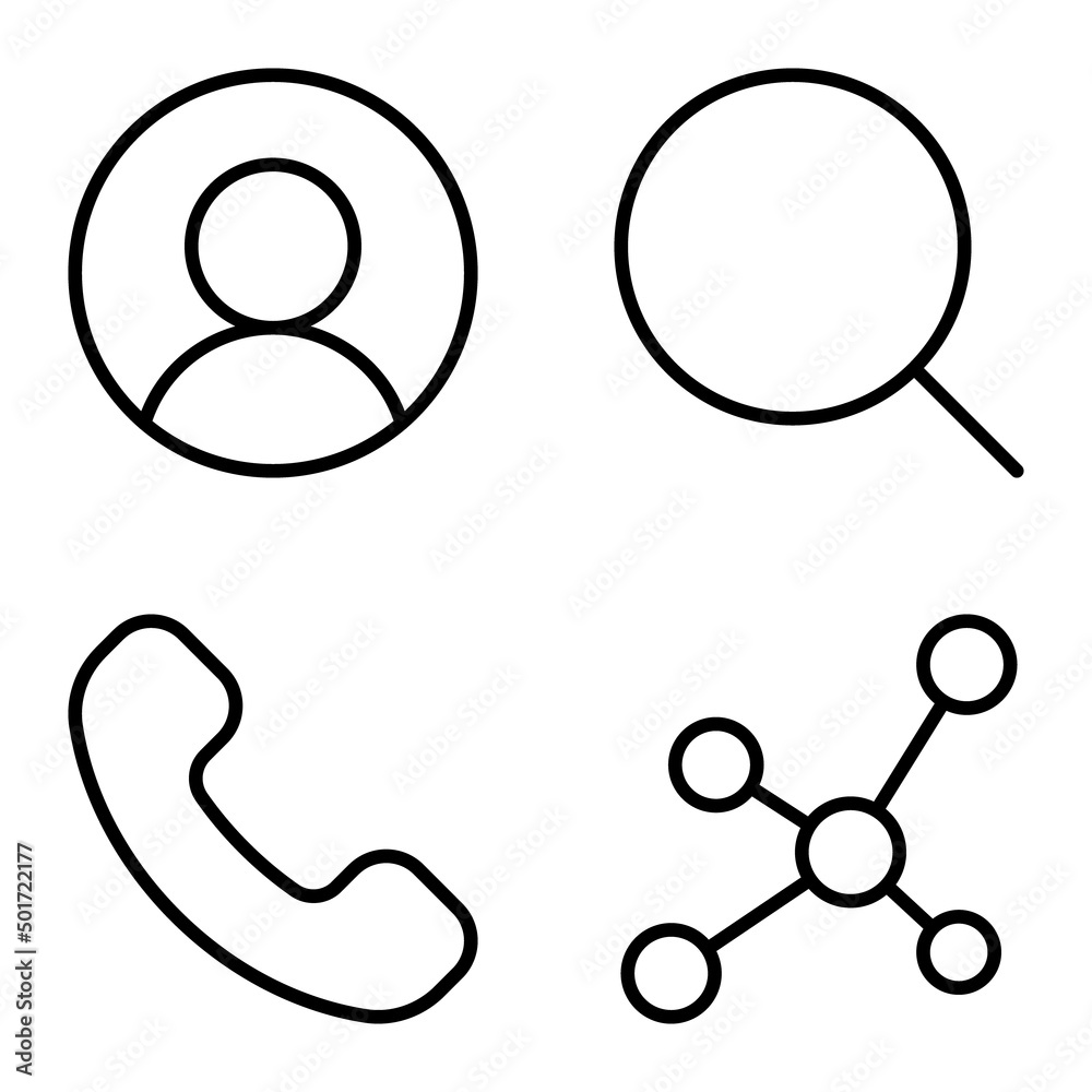 Must Have Flat Icon Set Isolated On White Background Must Have Flat Icon Set Isolated On White Background