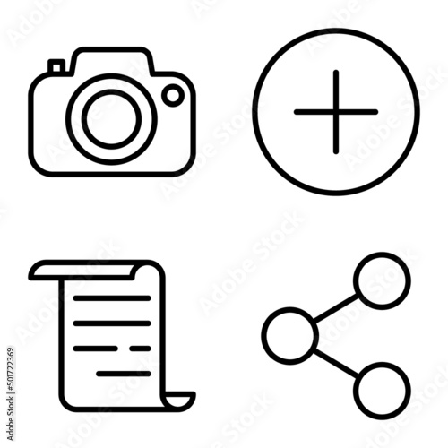 Must Have Flat Icon Set Isolated On White Background