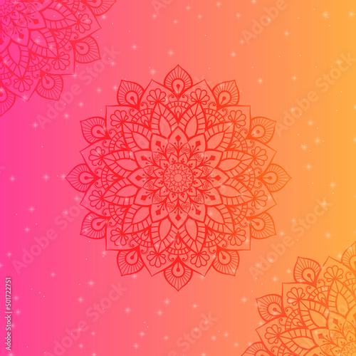 Gradient mandala background design with Dreamy gradient wallpaper mandala pattern