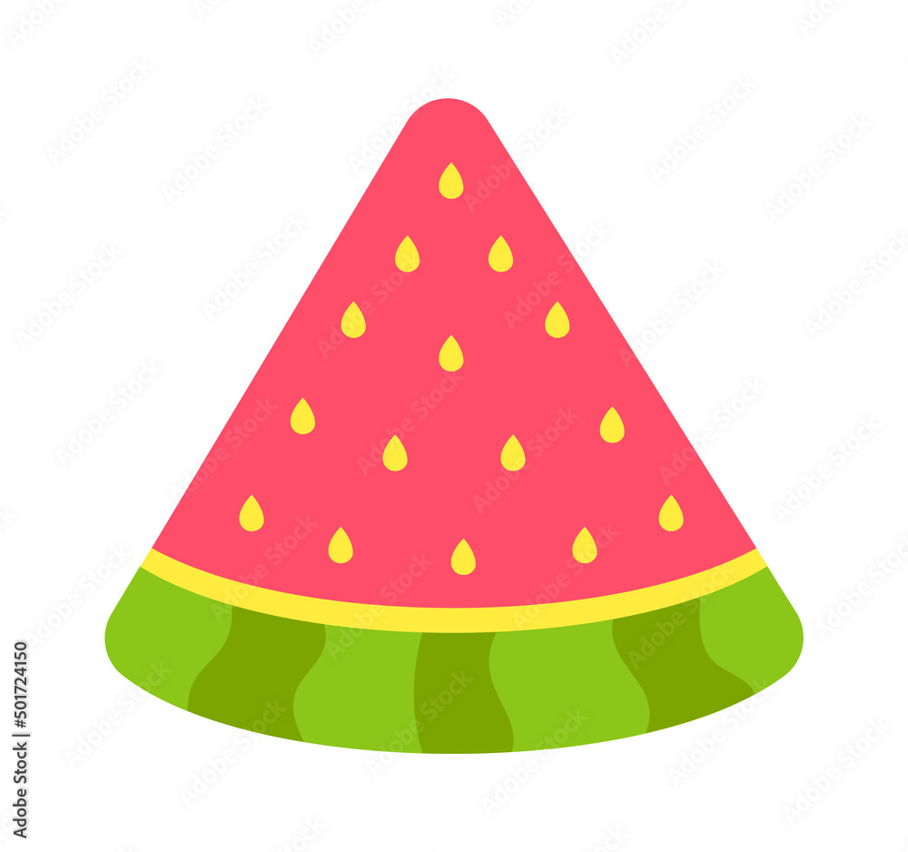 Watermelon slice icon. Vector illustration