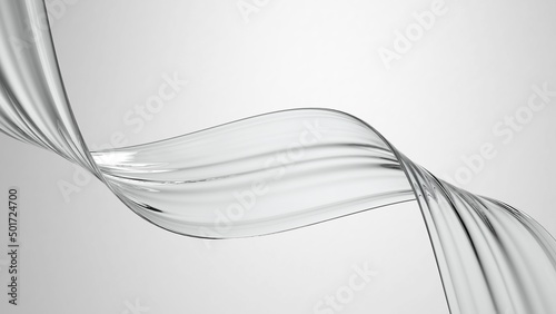 Drops of helix water form a transparent dynamic structure