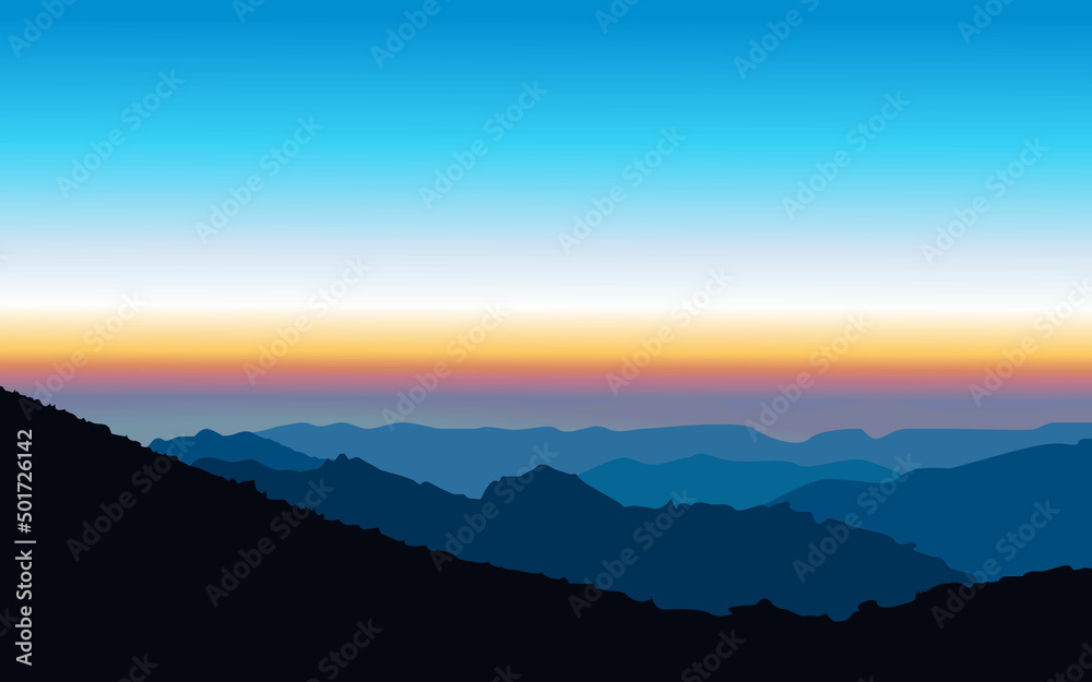 Montain Background Vector