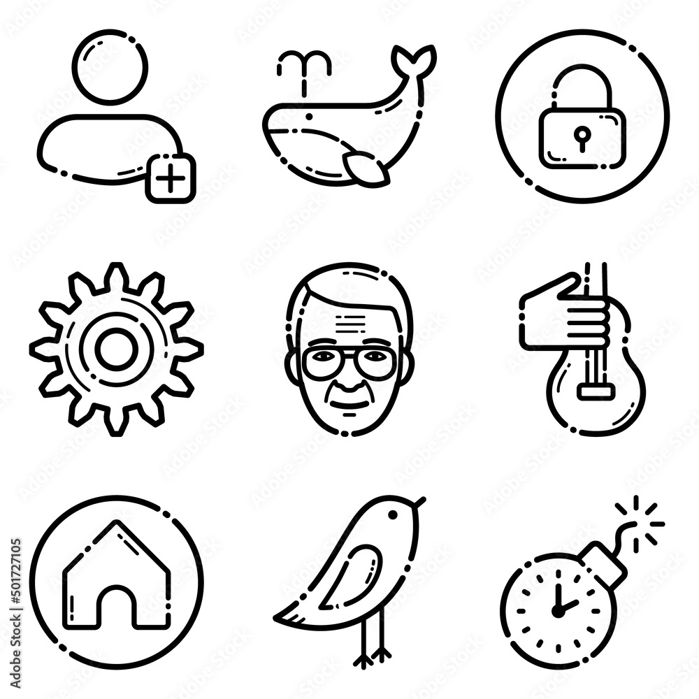 Life Flat Icon Set Isolated On White Background Life Flat Icon Set Isolated On White Background
