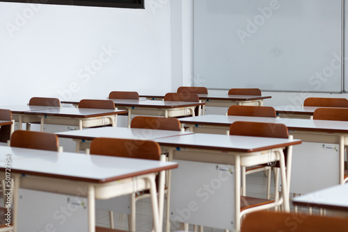 empty university classroom without student