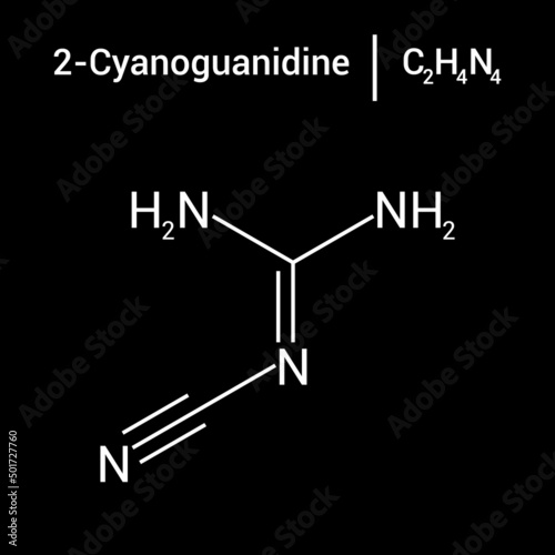 chemical structure of 2-Cyanoguanidine (C2H4N4) photo