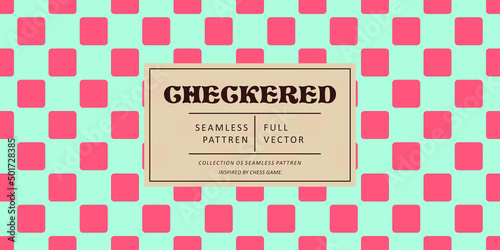 Retro Checkered Pattern Seamless vector