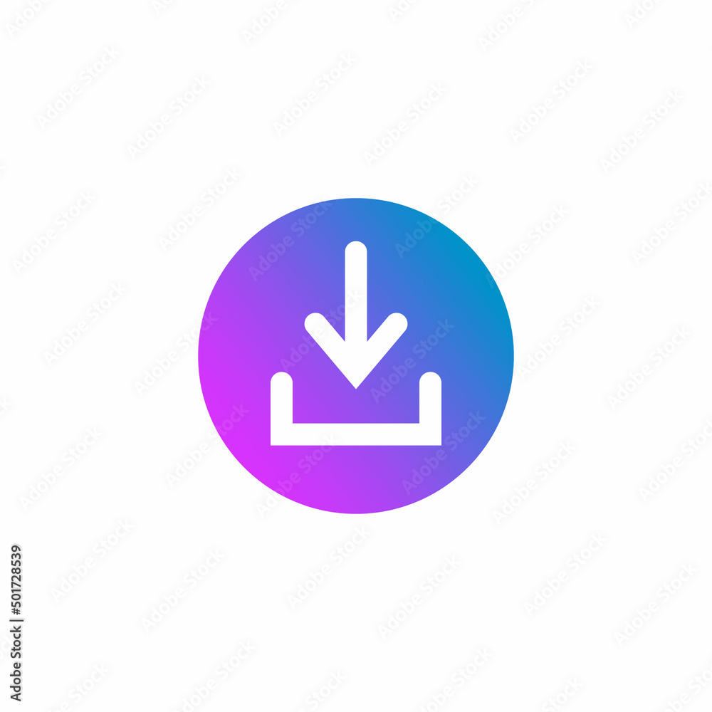 Download icon vector illustration for website or mobile app Download icon vector illustration for website or mobile app