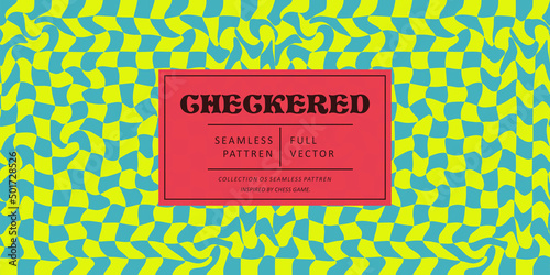 Retro Checkered Pattern Seamless vector
