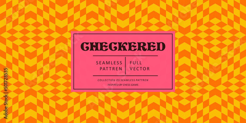 Retro Checkered Pattern Seamless vector