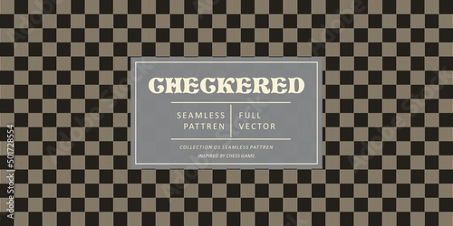 Retro Checkered Pattern Seamless vector