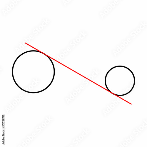 common external tangent of two circles photo