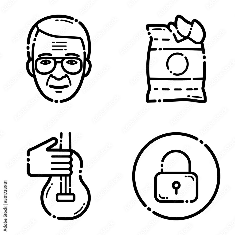 Life Flat Icon Set Isolated On White Background Life Flat Icon Set Isolated On White Background