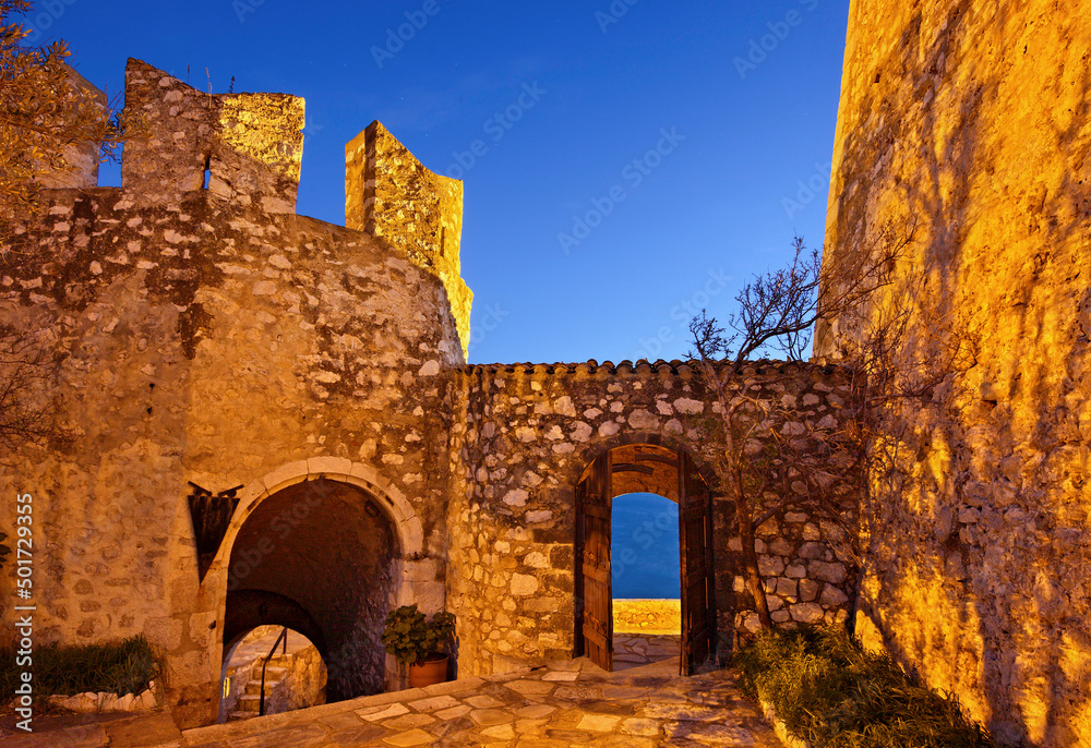 Bourtzi castle, one of the 3 castles of Nafplio town, Argolis (