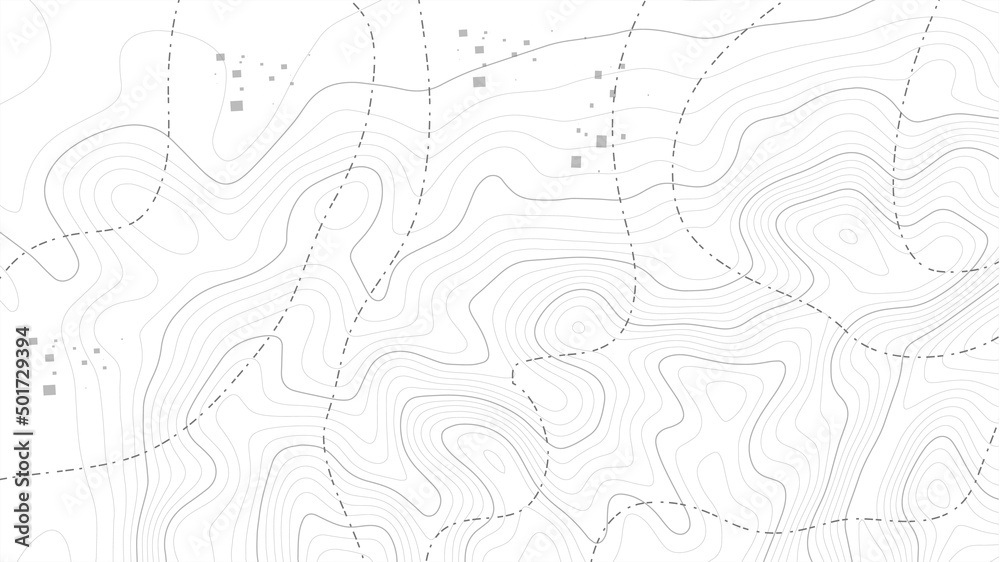 Fototapeta premium Abstract paper cut shapes. Topographic map on white background. Topo map elevation lines. Contour vector abstract vector illustration. Geographic world topography.