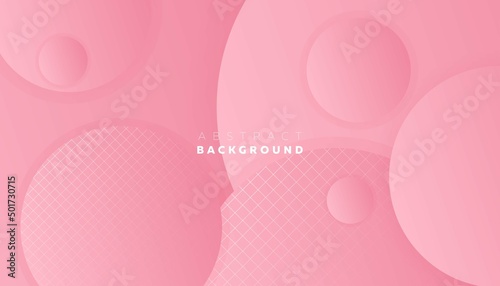 Abstract 3d circle style background with realistic pink colour 
