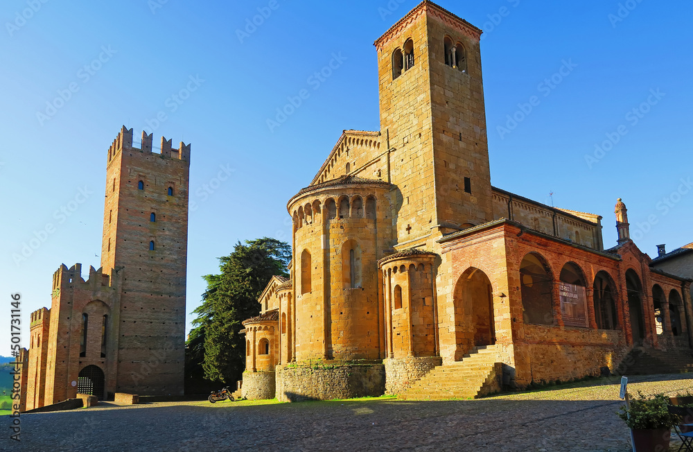 Rocca and Collegiata church, Castell'Arquato,Italia
