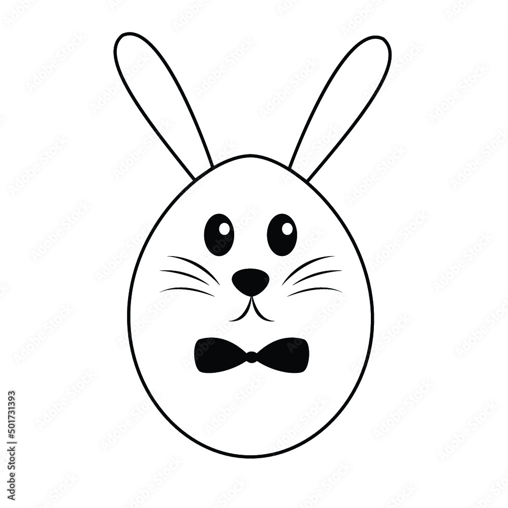 Obraz premium easter bunny isolated on a white background