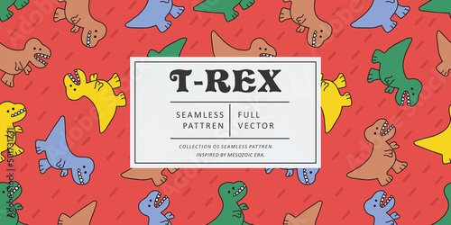 Tyrannosaurus rex seamless pattern