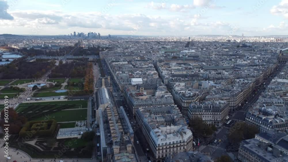 Aerial view of houses near the Tuileries Garden. Aerial view of houses near the Tuileries Garden.