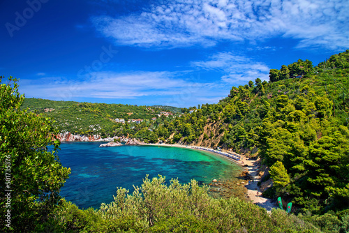 Fototapeta Naklejka Na Ścianę i Meble -  Stafylos beach, Skopelos island, Northern Sporades, Magnessia, Thessaly, Greece.