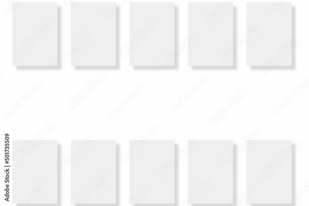 Blank paper illustration for mockup. Flyer or poster. 3D Rendering.